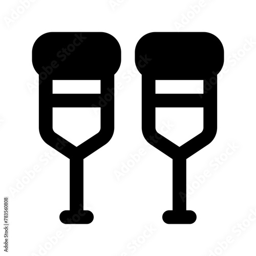 crutches glyph icon
