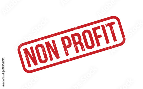 Red Non Profit Rubber Stamp Seal Vector