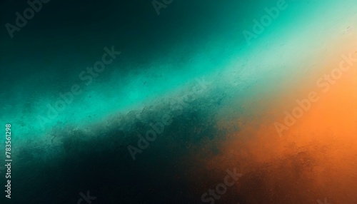 Harmonious Blend: Teal to Orange Gradient Background with Grainy Texture for Landing Page