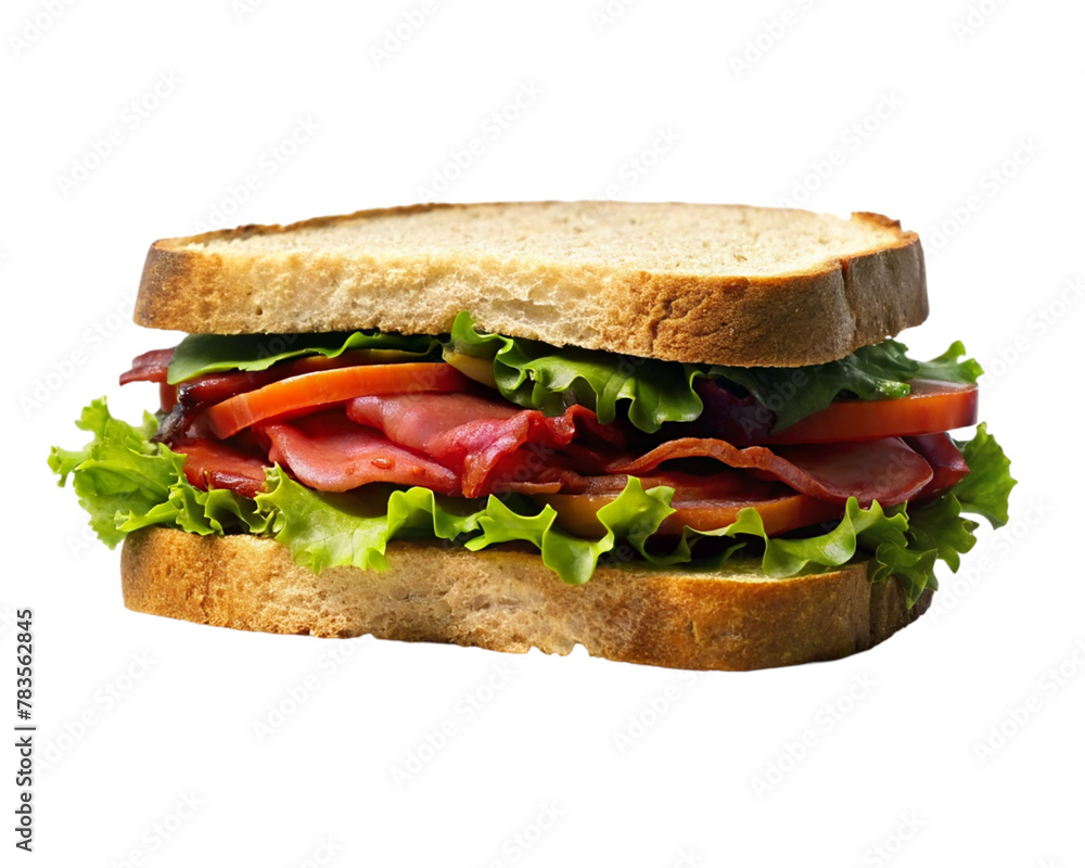 Bacon sandwich isolated on transparent background Bacon sandwich isolated on transparent background