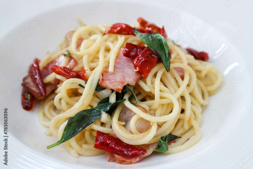 bacon spaghetti ,spaghetti or spicy spaghetti or pasta bacon spaghetti ,spaghetti or spicy spaghetti or pasta