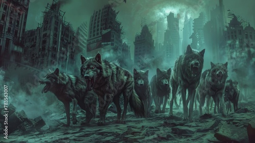 Dominant wolf pack assertin...