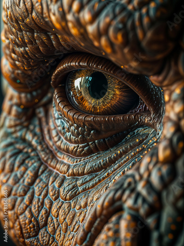 close up of a brown   yellow eye of a reptilian alien wallpaper  scifi macro eye shot of an extraterrestrial  fantasy background