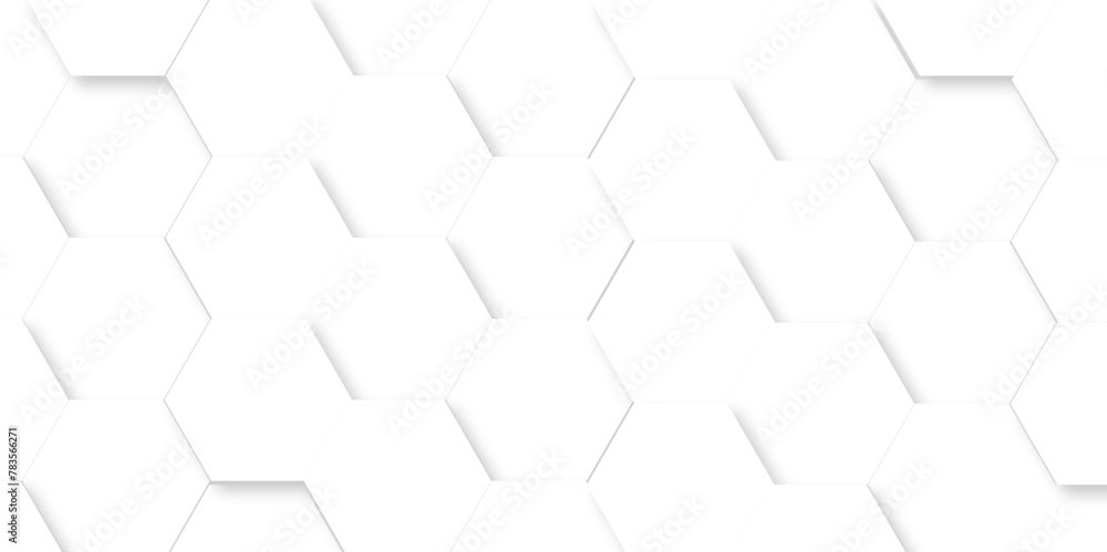 Abstract background with hexagons. Geometric hexagon polygonal pattern background vector. seamless bright white abstract honeycomb grid cell tile technology texture backdrop concept. Abstract background with hexagons. Geometric hexagon polygonal pattern background vector. seamless bright white abstract honeycomb grid cell tile technology texture backdrop concept.