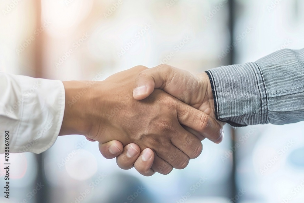 Businessmen making handshake with partner, dealing, merger and acquisition, business joint venture concept. Businessmen making handshake with partner, dealing, merger and acquisition, business joint venture concept.