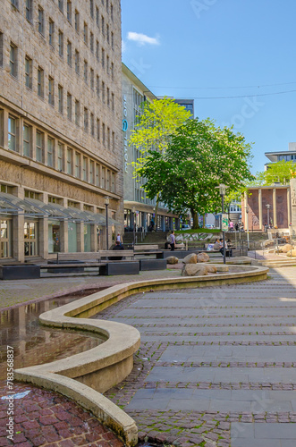 Street view of Essen city centre, Essen, Germany 