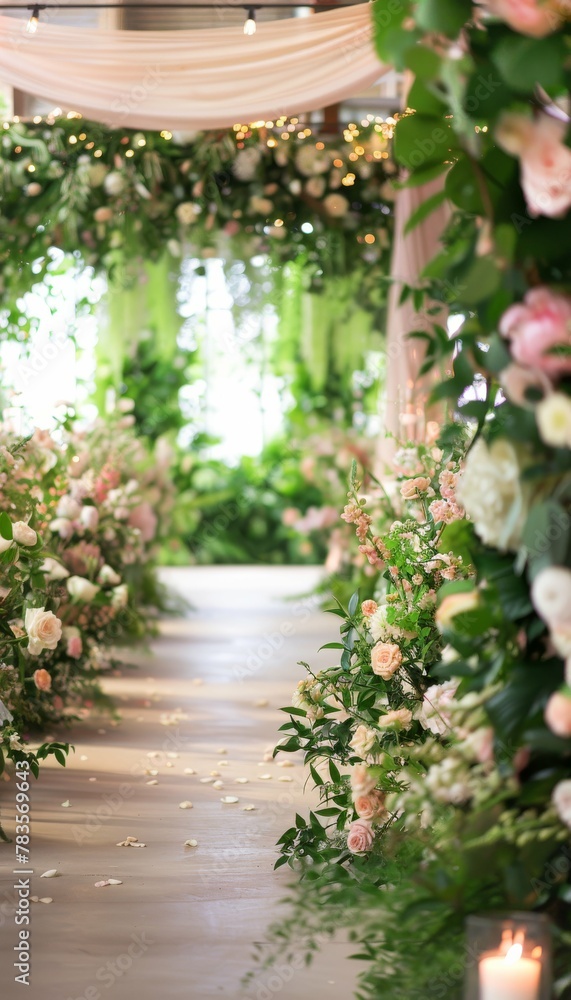 Enchanted Wedding Aisle with Floral Decor