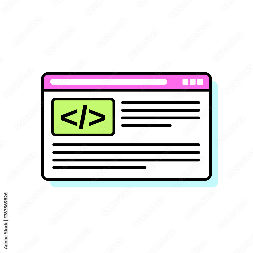 Metadata script code html website browser icon vector
Metadata script code html website browser icon vector