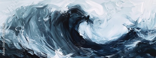 Abstract Wave of Monochrome Tones
 photo