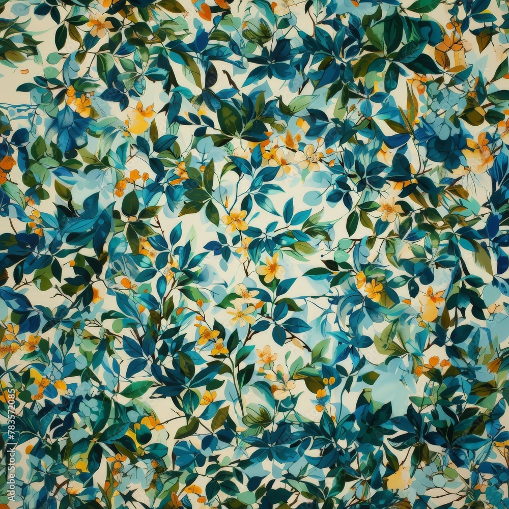 Verdant vines cascade on beige wall texture Verdant vines cascade on beige wall texture