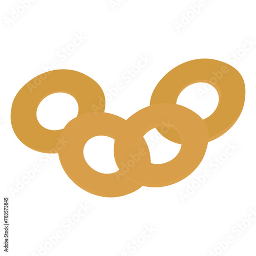 bagels on a white background