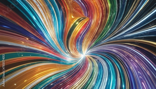 Colorful Glass Dynamic Curved Background in bright colours 