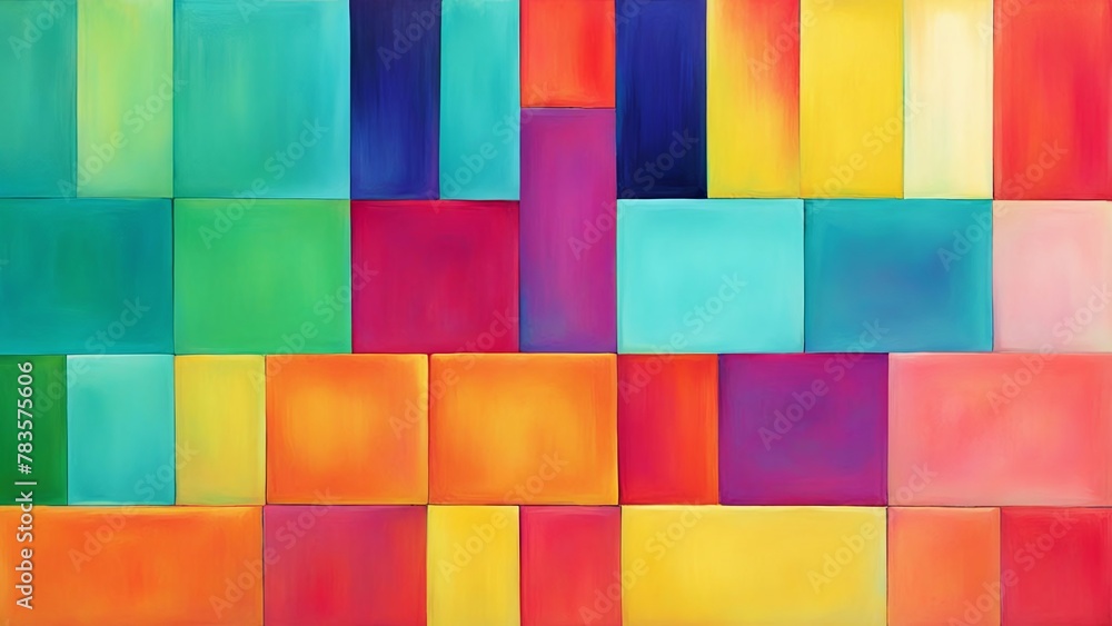 abstract painting composed of vibrant blocks of color, ideal for backgrounds, social media, and wallpaper textures. a popular choice for adding visual interest.