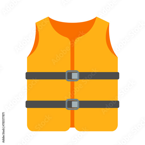 safety Life Jacket flat vector icon illustration logo clipart