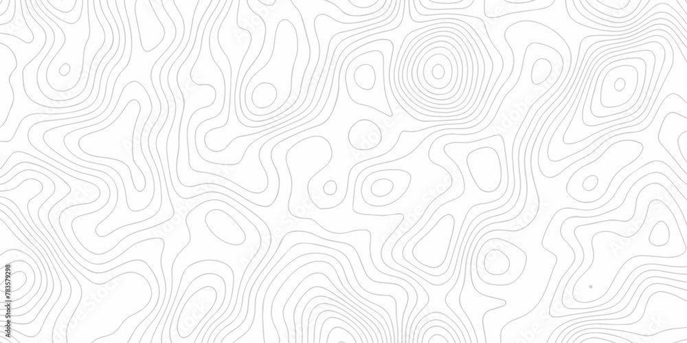 Topo contour map on white background, Topographic contour lines vector map seamless pattern. Topographic map. Geographic mountain relief. Abstract lines background. Contour maps. Vector illustration, 