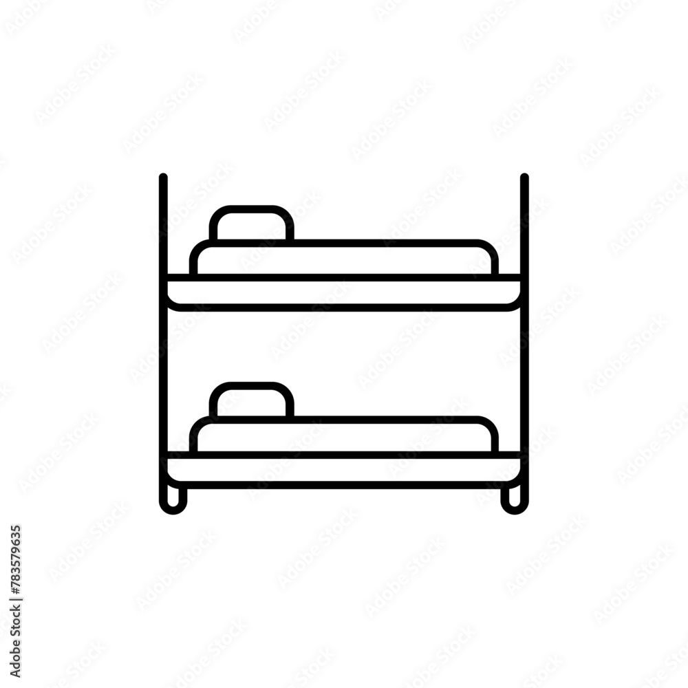 Icona mobili arredamento, cameretta, letti, flat design Icona mobili arredamento, cameretta, letti, flat design