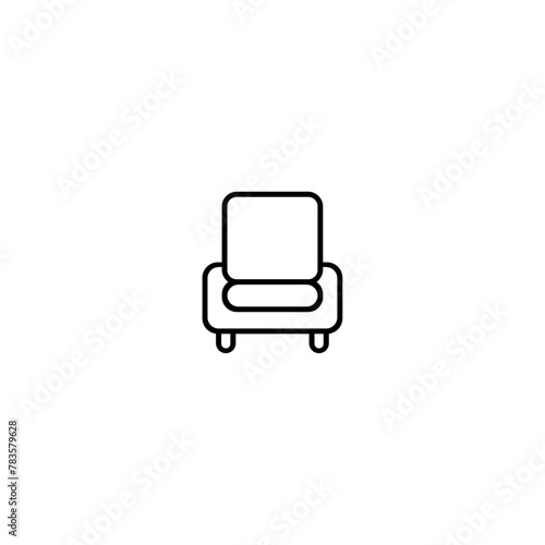 icona mobili arredamento, poltrona, relax, flat design