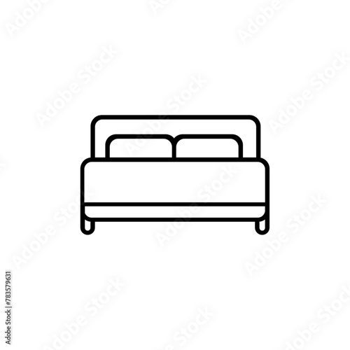 Icona mobile arredamento, letto, camera da letto, riposo, dormire, flat design