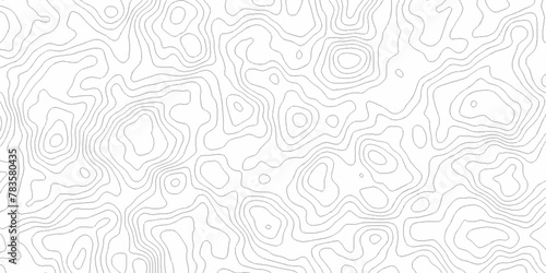  Vector geography landscape Topo contour map on white background, Topographic contour lines. Seamless pattern with lines Topographic map. Geographic mountain relief diagram line wave carve pattern.