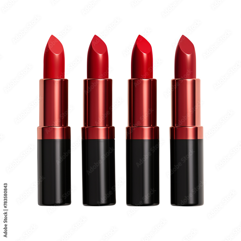 set of lipsticks isolated on white background set of lipsticks isolated on white background