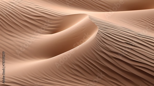 A macro photograph of rippling sand dunes  highlighting the delicate patterns formed by wind erosion