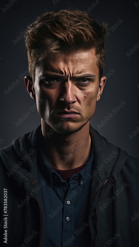 Obraz premium Anonymous Portrait Dark Background