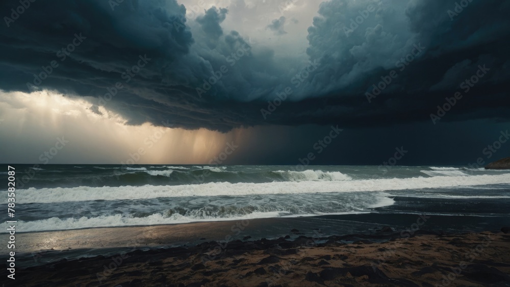 storm in the beach