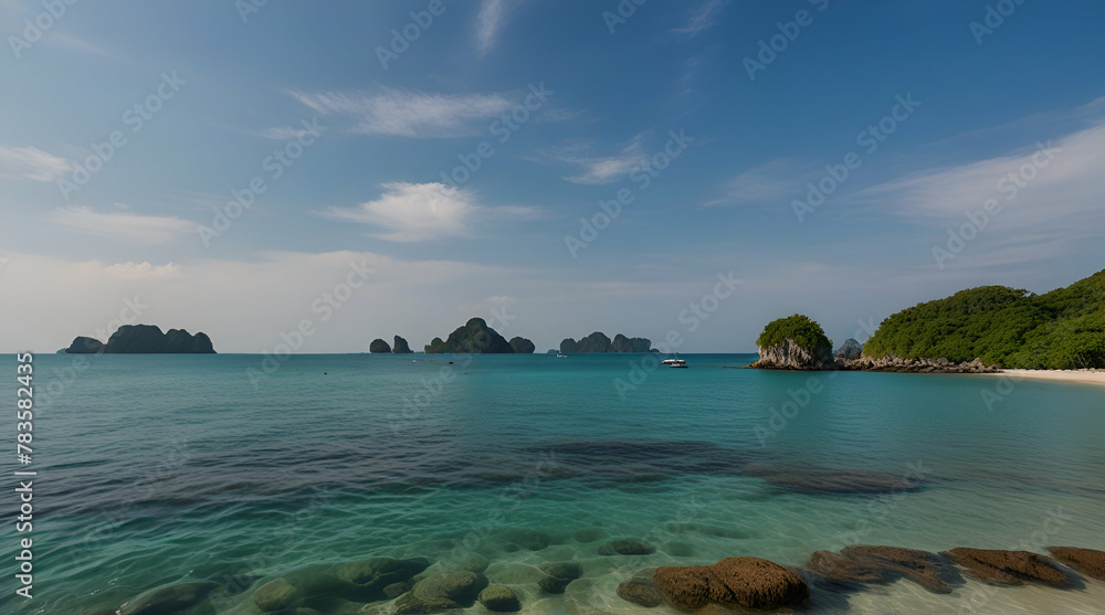 Fototapeta premium Verdier d'europe au sol dans les brindilles de gazon et fleurs sauvages..generative.ai