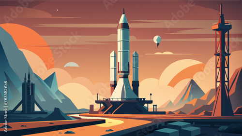 Amidst the quiet hum of machinery and distant chatter the launch pad stands as a symbol of human ingenuity and perseverance. Its sleek angular