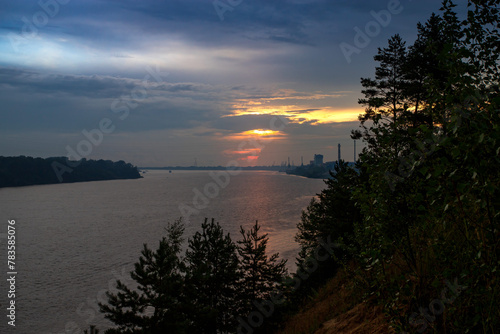Summer evening on the Volga River.