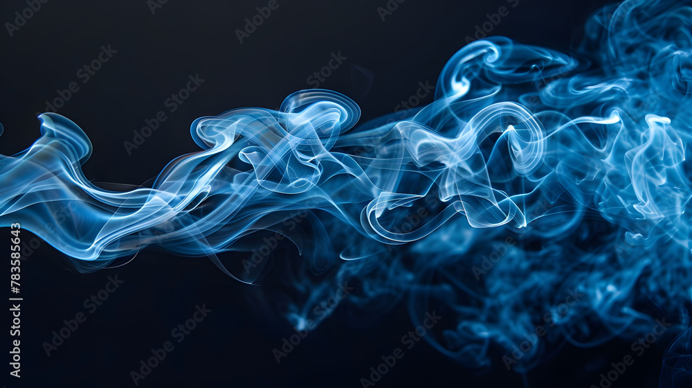 Fototapeta premium Smoke dynamic on black background