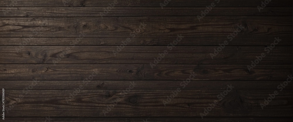 Obraz premium empty wooden table with smoke float up on dark background