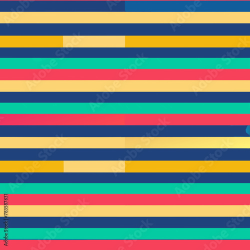 Seamless Pattern with Repeating Stripes in Bold or Pastel Colors