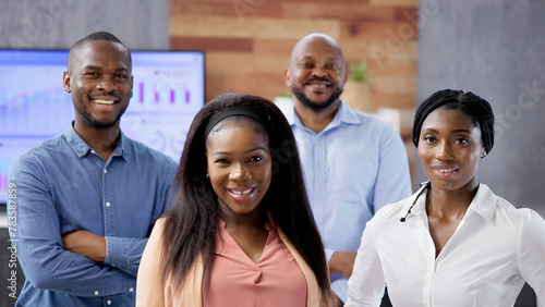 Happy Group Of Business People Standing