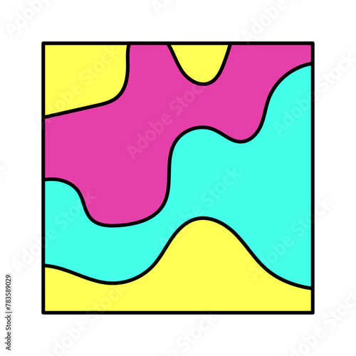 Neon Art Watercolor Illustration Icon