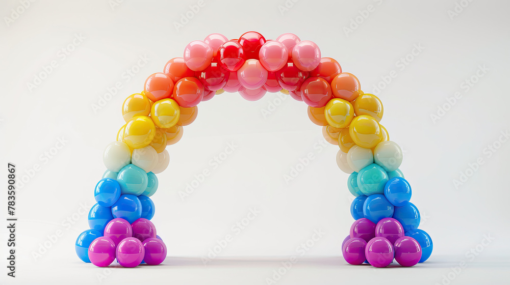 Balloon Archway door isolated on white background Balloon Archway door isolated on white background