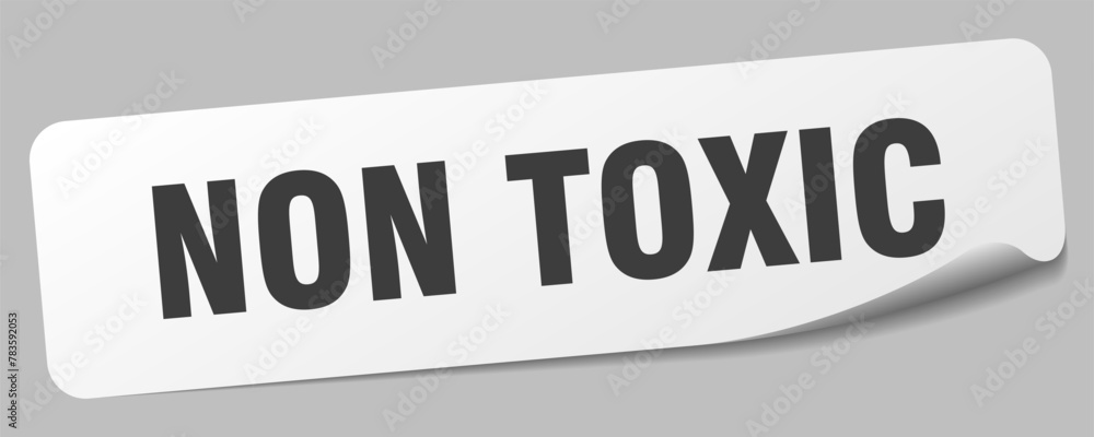 non toxic sticker. non toxic label - obrazy, fototapety, plakaty 