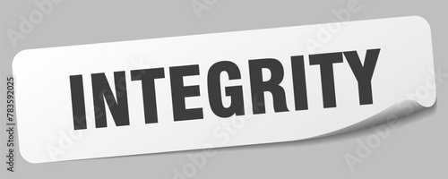 integrity sticker. integrity label