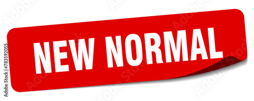 new normal sticker. new normal label