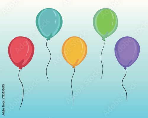 Colorful and realistic balloons