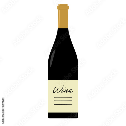 ワイン　ボトル　アイコン　シンプル