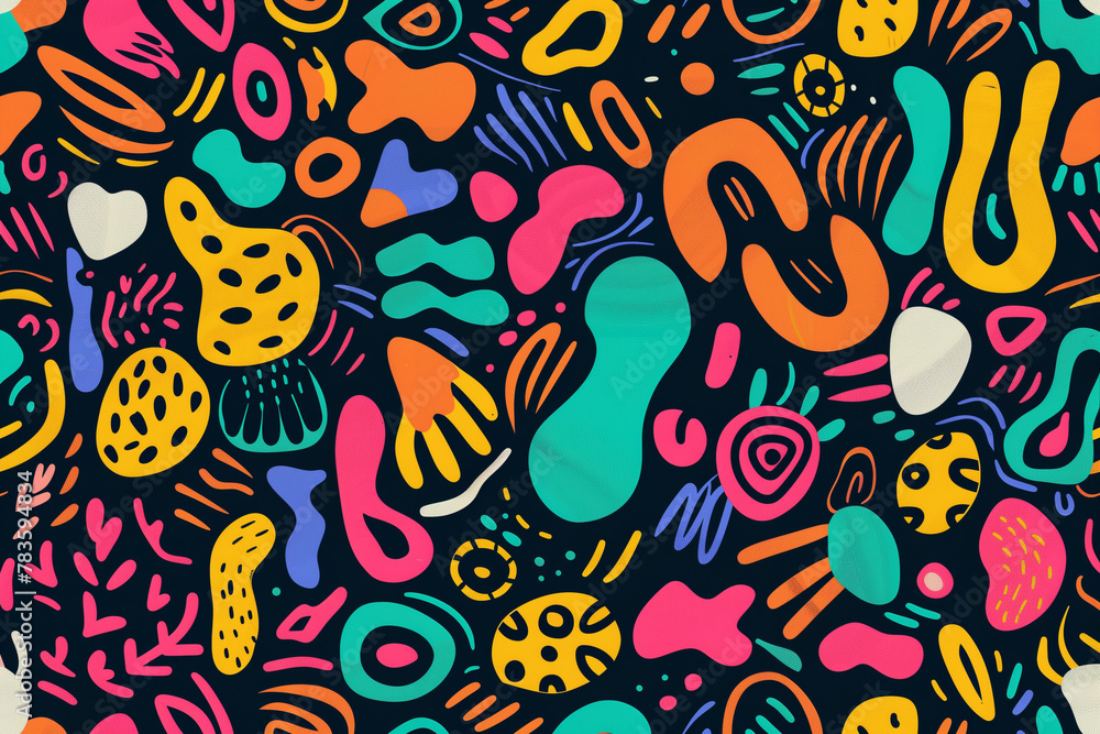 Obraz premium Abstract Colorful Pattern with Geometric Shapes. Good for graphic design, cards, posters, invitations 