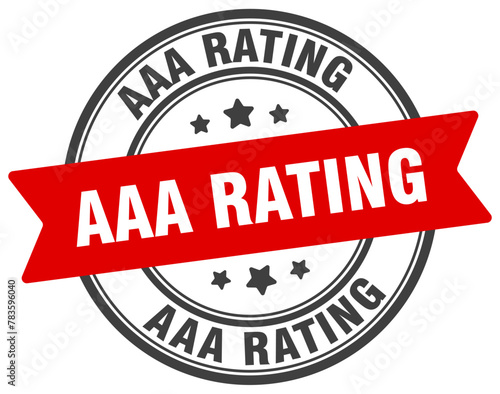 aaa rating stamp. aaa rating label on transparent background. round sign