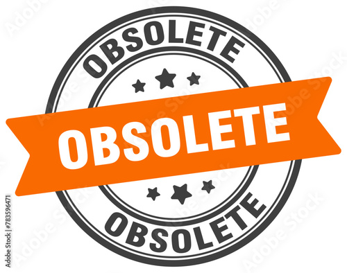 obsolete stamp. obsolete label on transparent background. round sign