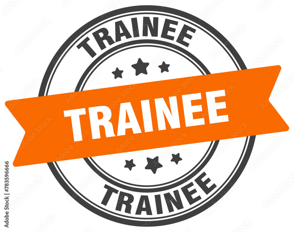Fototapeta premium trainee stamp. trainee label on transparent background. round sign
