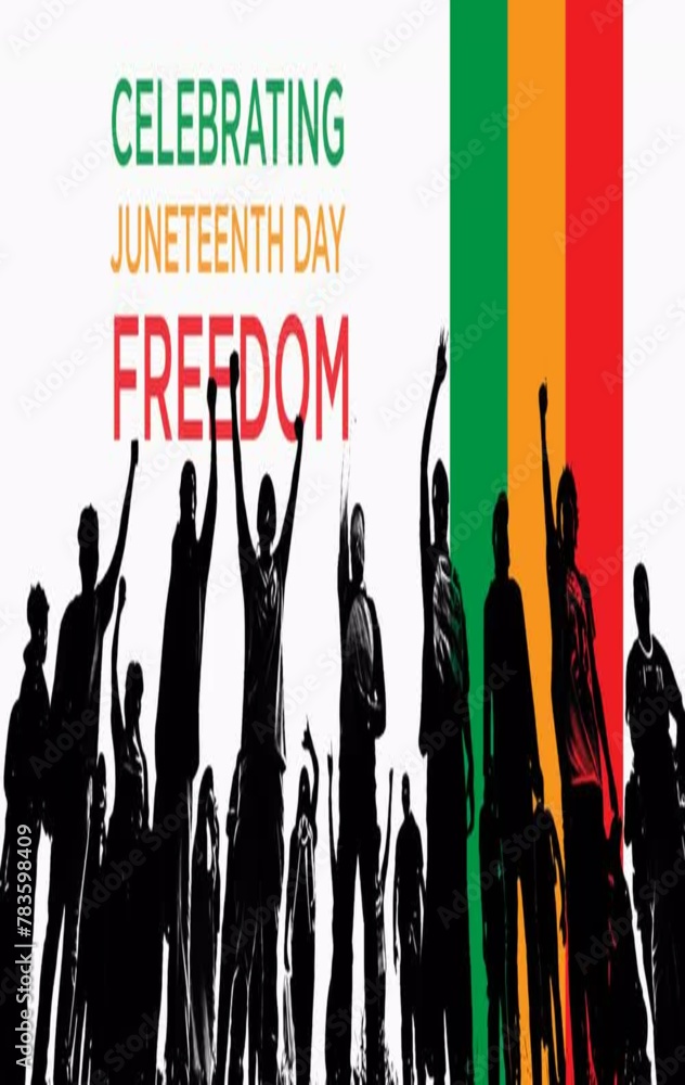Juneteenth day Black History Month border and frame Animation ...