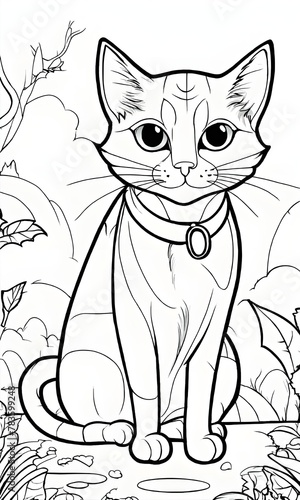 Cheerful Kitty Coloring Activities for Toddlers: Printable Fun  © Nitesh