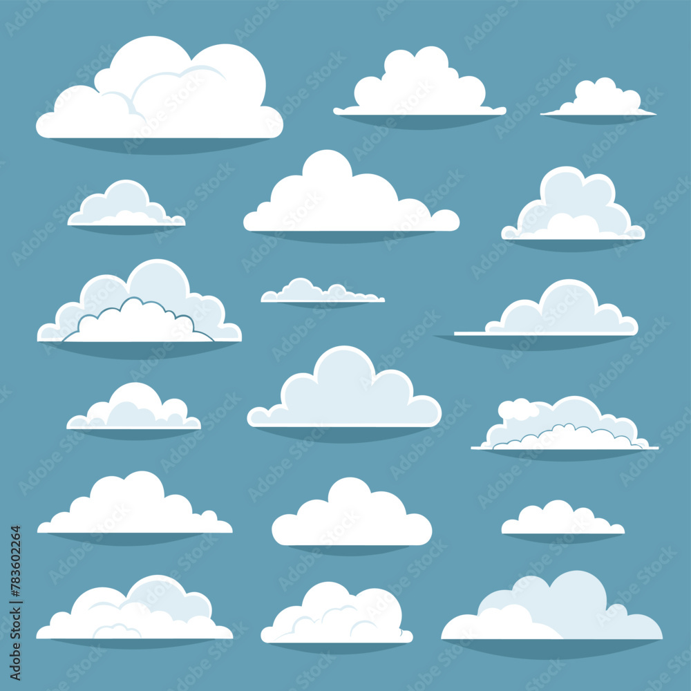 Cloud icon illustration vector set Cloud icon illustration vector set