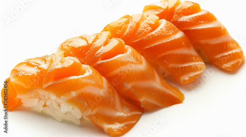 Salmon sushi nigiri isolated