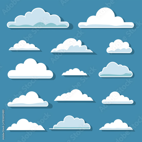 Cloud icon illustration vector set